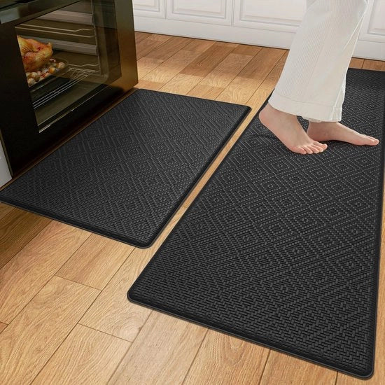 Set di Cucina di Qualità per Comfort e Sicurezza in Cucina - 44x75cm + 44x150cm, Nero