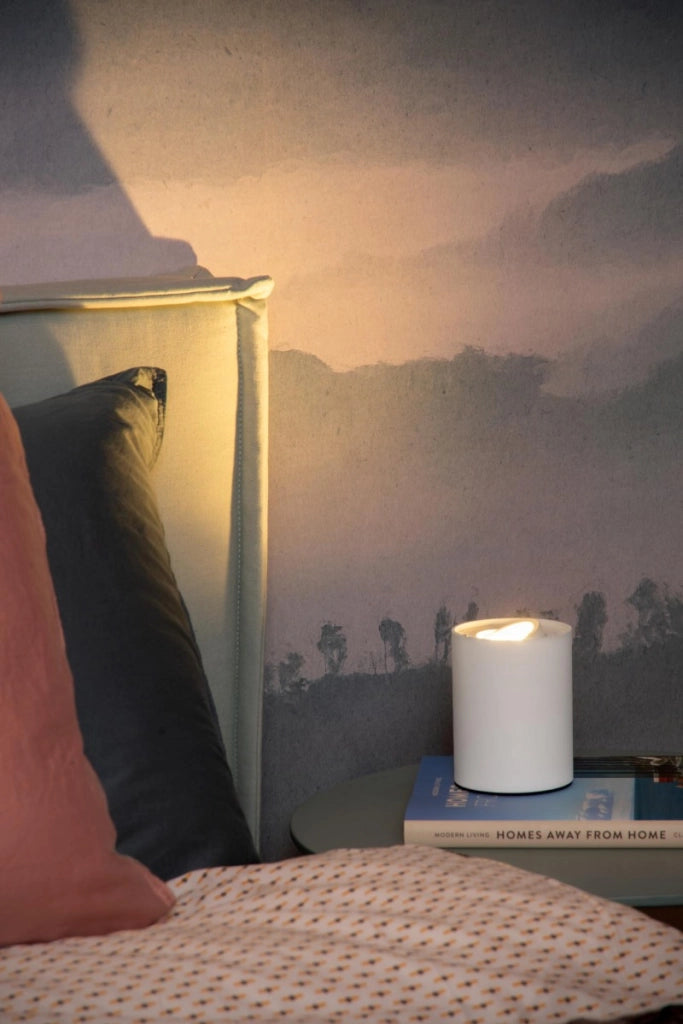 Lampada da tavolo tubo moderna bianca GU10 touch Lucide