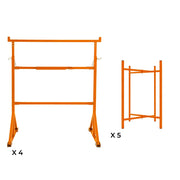Cavalletti x4 + Supporti Tavola Malta x5 75cm Acciaio Heavy Duty