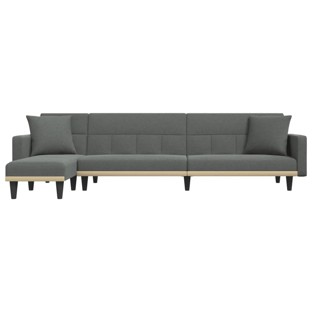 Divano Letto a L Grigio Scuro 275x140x70 cm in Tessuto 3157233