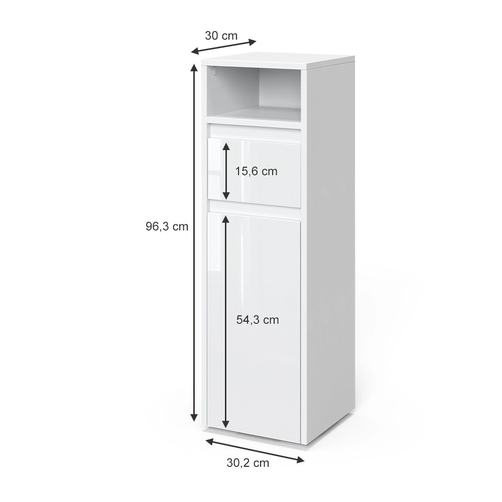 Vicco Mobiletto bagno Bianco 30.2 x 96.3 cm