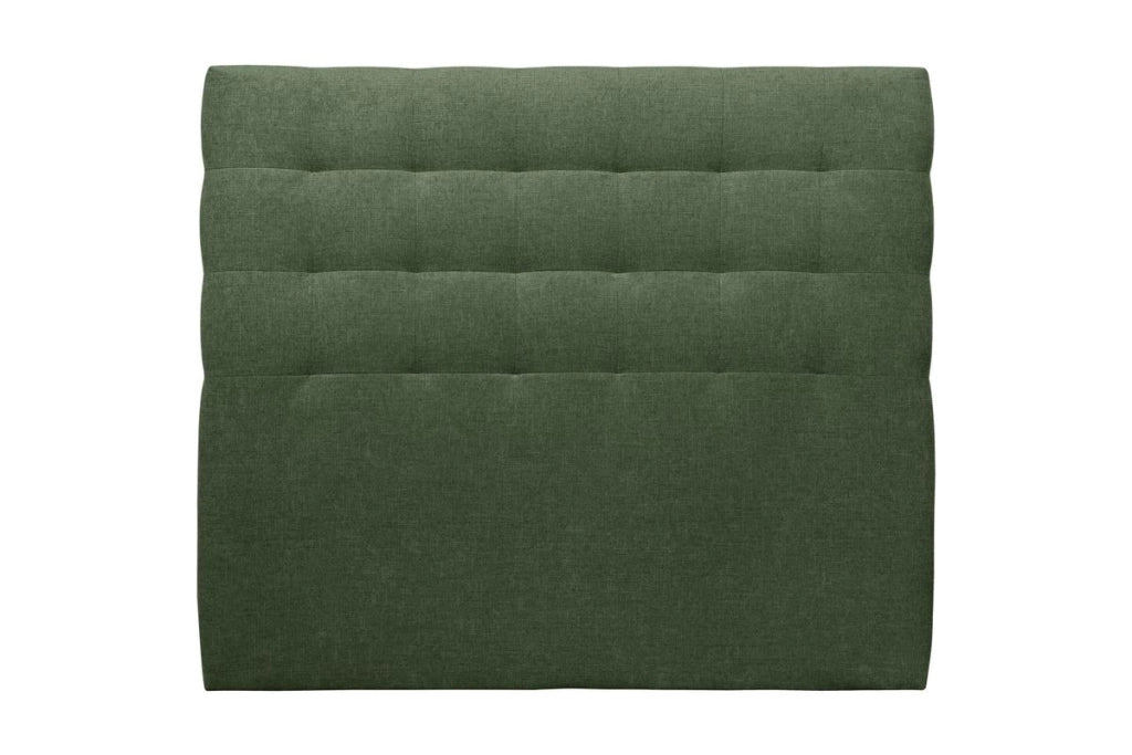 Testiera in tessuto natté verde kaki imbottita L135 cm
