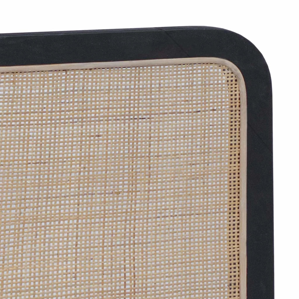 Testiera con testiera Nero 120 x 55 x 3 cm Rattan 42011569