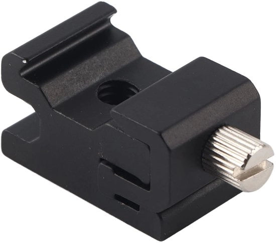 Adattatore di montaggio per flash - Adattatore a vite a statio - Maniglia di regolazione per montaggio a Cold Shoe - Standard per illuminazione - Sostegno per flash pieghevole - Per uso con macchina fotografica - Componente...