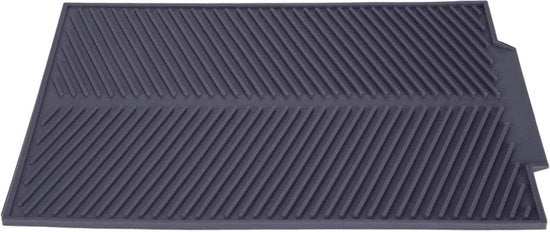Mat di sicurezza per superfici di lavoro in cucina - piastra di servizio per asciugare - tappetino per lavabo - resistente alla lavastoviglie - resistente al calore - antiscivolo - grigio - 40 x 24 cm.