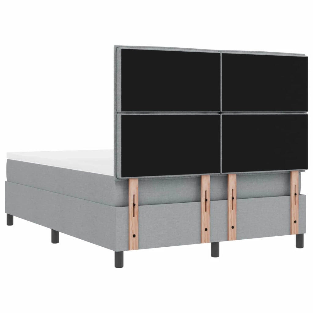 Letto a molle con testiera Grigio chiaro 140 x 190 cm Tessuto 3343988