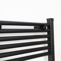 Termoarredo bagno scaldasalviette acciaio radiatore calorifero termosifone nero opaco *** misure h1200xl600xi550 23 t...