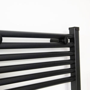 Termoarredo bagno scaldasalviette acciaio radiatore calorifero termosifone nero opaco *** misure h1200xl600xi550 23 t...
