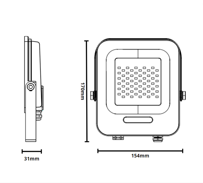 Proiettore led 30 watt slim metallo bianco ip65 equivalente 160 watt temperatura colore lampada 6000k bianco freddo