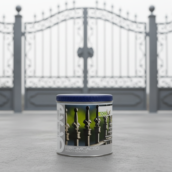 Ecolux smalto ferromicaceo antichizzante acrilico grigio chiaro 8012 *** formato 2.5 lt, confezione 1