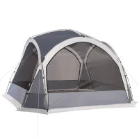Tenda da Campeggio a Cupola Familiare per 6 8 Persone con 4 Porte in Rete Zippate, Tessuto Oxford e Gancio per Lampada