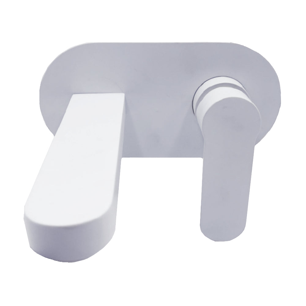 Miscelatore lavabo da parete oceania ad incasso ottone colore bianco opaco *** confezione 1