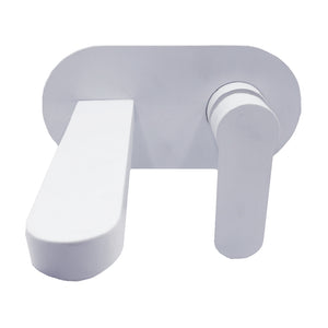 Miscelatore lavabo da parete oceania ad incasso ottone colore bianco opaco *** confezione 1