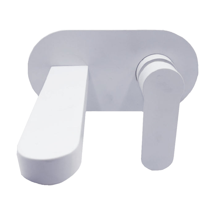 Miscelatore lavabo da parete oceania ad incasso ottone colore bianco opaco *** confezione 1