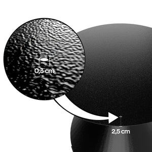 Graal - Base per Tavolo da Pranzo Rotondo a Doppio Cono H70 cm in Metallo Nero