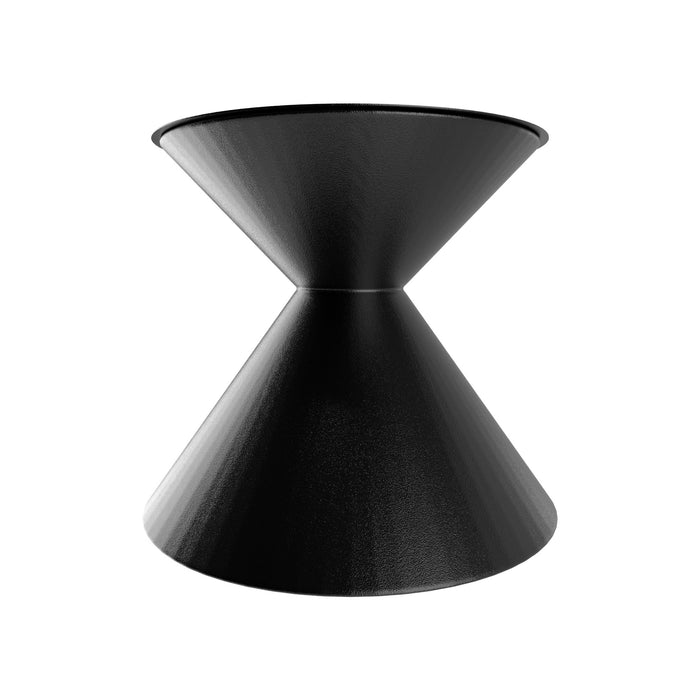 Graal - Base per Tavolo da Pranzo Rotondo a Doppio Cono H70 cm in Metallo Nero
