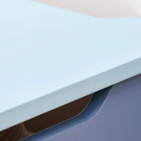 Panca Contenitore Portagiochi 2 in 1 in Legno, Cassapanca con Schienale per Bambini da 3-6 Anni, 60x30x50 cm, Blu