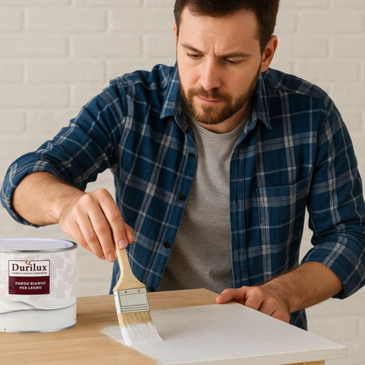 Duriopac fondo opaco carteggiabile per legno smalto bianco *** formato 0,5 l, confezione 1