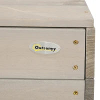 Sabbiera a Barca Quadrata in Legno per Bambini con Panche, Tetto Regolabile, Lavagna e Giochi, 114 x 113 x 110 cm, Grigio