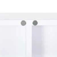 kleankin Armadietto Medicinali a 6 Ripiani con Serratura e 2 Chiavi, in Acciaio, 55x18x60 cm, Bianco