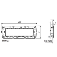 Bticino livinglight supporto scatola plastica blu 7 moduli ln4707