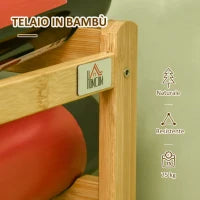 Scaffale Portabottiglie Vino a 4 Livelli per 16 Bottiglie in Legno di Bambù, 43x23.5x38cm