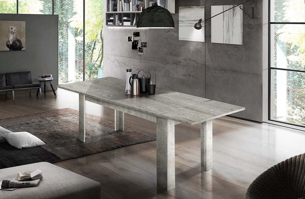 Tavolo per sala da pranzo moderno allungabile 90x140-190cm Jesi Gris
