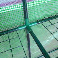 Serra da Parete con 2 Ripiani per Piante e Fiori in Acciaio e PE, 200x100x215 cm, Verde