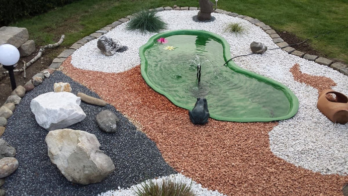 Laghetto da giardino termoformato green nemi 270 lt dimensioni 185x115x36 cm