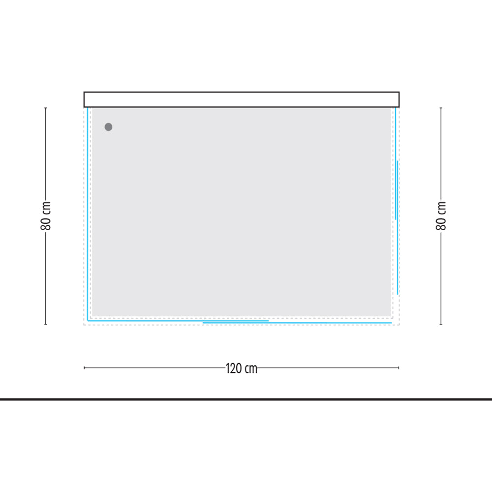 Ogomondo box cabina doccia corner 3 lati cristallo temprato trasparente 80x120x80