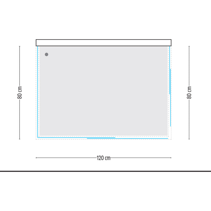 Ogomondo box cabina doccia corner 3 lati cristallo temprato trasparente 80x120x80