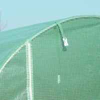 Serra a Tunnel da Giardino 5x2x2 m con 8 Finestre e Porta Avvolgibile, Verde