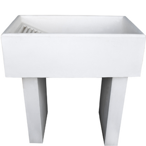 Pilozza lavatoio ostuni bianco 84 x 50 x h.28 cm con piedi 10 x 40 x h 60 cm