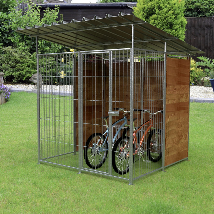 Box per cani da esterno coperto e retro in legno zincatura elettrolitica da 200x200xh180 cm