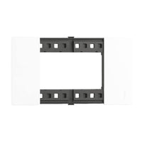 Bticino living now placca bianca in plastica per supporti modulari *** numero posti 4 moduli, confezione 1