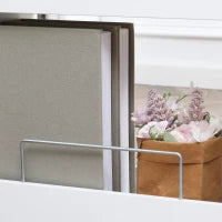 kleankin Carrello Salvaspazio Multiuso in Legno MDF e Ruote, 42.5x20.3x66.7cm, Bianco