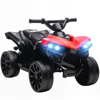 Quad Elettrico per Bambini ATV con Batteria Ricaricabile 6V, Fari LED e Musica, Età 3-8 Anni, Rosso
