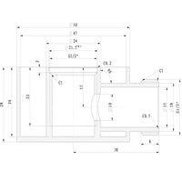 Ogomondo presa acqua tonda in ottone cromato 1/2â€ mm *** confezione 1