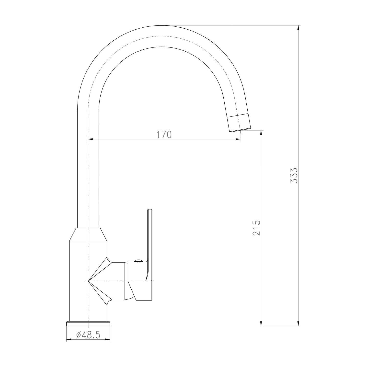 Miscelatore monocomando lavello cucina canna orientabile sofia installazione rapida *** finitura- cromo lucido, confe...