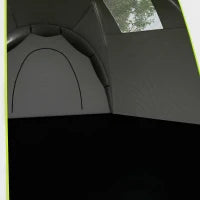 Tenda da Campeggio per 6-9 Persone, 4 Camere, Veranda, Impermeabile, 615x 615x225cm, Verde
