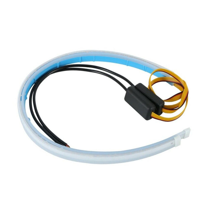 2Pz Strisce LED Auto Luci Diurne DRL + Frecce Sequenziali Flessibili 60cm