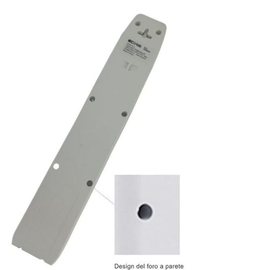 Multipresa 5 uscite universali spina 16a cavo 1,5 metri protezione bambino *** colore bianco, confezione 1