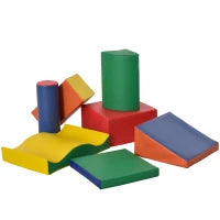 Set 7 Blocchi di Costruzioni Morbide per Bambini da 1-3 Anni per Casa e Scuola, Multicolore