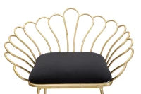 Sgabello Glam Flower Nero Cm 57X52X94-56X48X72,50