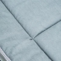 Lettino da Campeggio Pieghevole e Imbottito con Tasca Portaoggetti, 188x64.5x53 cm, Grigio chiaro