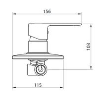 Miscelatore doccia incasso oceania ottone canna di fucile *** design maniglia liscia, confezione 1