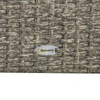 Set 3 Pezzi Mobili da Giardino con 2 Divani con Cuscini e 1 Tavolo in Rattan PE, Salotto da Esterno Grigio-Nero