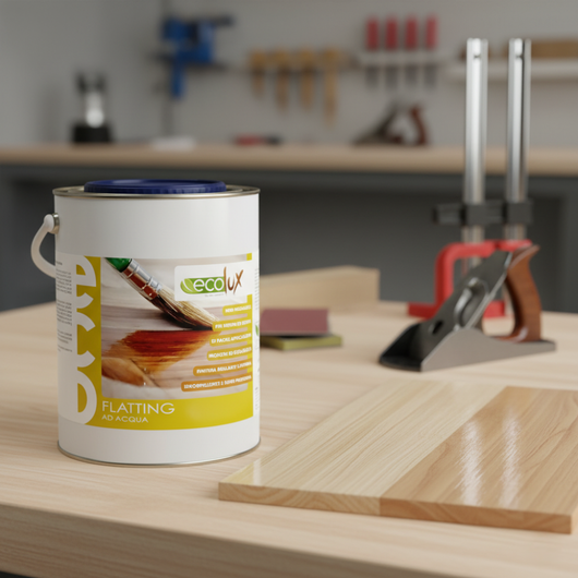 Ecolux flatting ad acqua vernice lucida per legno trasparente *** formato 2.5 lt, confezione 1