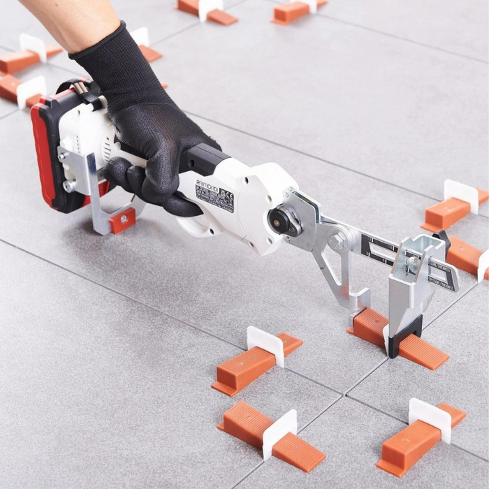 Pinza levmatic a batteria sistema livellamento piastrelle serraggio cuneo borsa