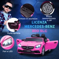 Macchina Elettrica per Bambini 3-6 Anni con Luci LED, Effetti Sonori e Telecomando, 107x62.5x44 cm, Rosa